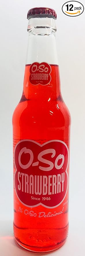 (Retro) O-so Strawberry Soda - 12 Pack