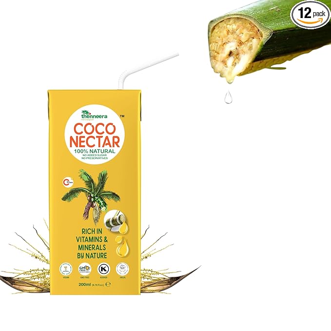 COCO (Coconut) NECTAR - 100% Natural &amp Pure | By Nature Gluten-Free Non-GMO and Vegan | Feel Energized | Kosher| Halal | Natural Wellness Beverage (12 Pack)