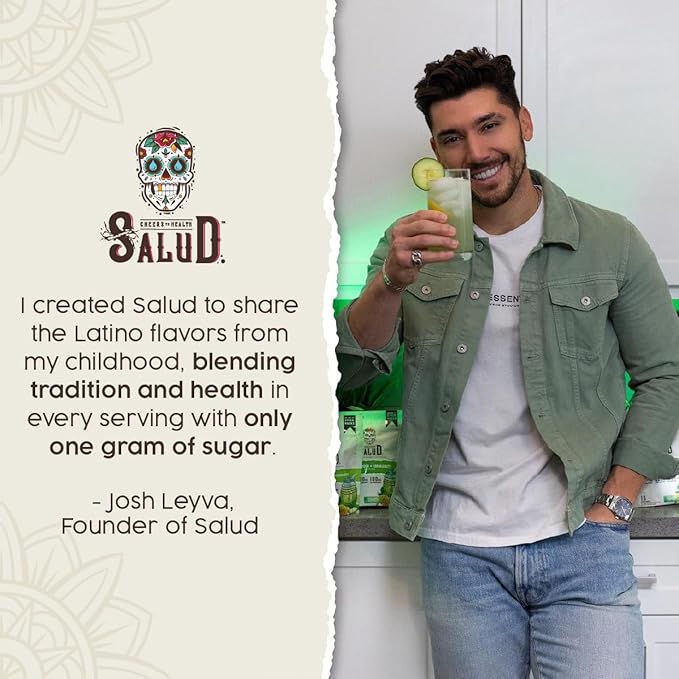 Salud 2-in-1 Hydration Packets + Immunity Electrolytes Powder Watermelon Margarita - Agua Fresca Drink Mix Elderberry Dairy &amp Soy Free Non-GMO Gluten Free Vegan 1g Sugar (15 Servings)