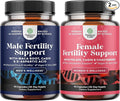 Fertility Supplements for Women &amp Men - Prenatal Vitamins Bundle with COq10 Folic Acid Choline Zinc D-Aspartic Acid - Hormonal Balance for Conception for Her &amp Him - Pre Natal Multivitamin