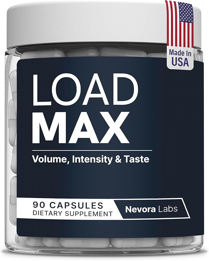 LOAD MAX – Semen Volume Booster – Better Taste and Seman Volume Increase – Overload Semen Booster &amp Semen Volume Maximizer – Semen Volume Increaser For Men – Men’s Intensity Support – 90 Capsules