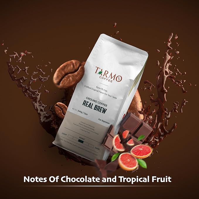Tarmo Coffee | Low Acid Ground Coffee | 100% Arabica (REAL BREW) and Arabica &amp Robusta Blend (BOOST UP) | Specialty Vietnamese Coffee|12 Oz Bag