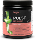 LEGION Pulse Pre Workout - All Natural Nitric Oxide Preworkout Drink to Boost Energy Creatine Free Naturally Sweetened Beta Alanine Citrulline Alpha GPC (Green Apple)