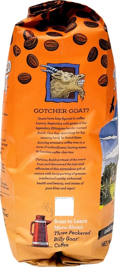Raven's Brew Coffee High Caffeine Coffee Dark Roast Whole Bean – Three Peckered Billy Goat 2lb