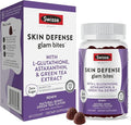 Swisse Skin Defense Glam Bites – Vitamin C L-Glutathione &amp Astaxanthin – Supports Skin Elasticity Moisture &amp Defense Against Environmental Stressors – Zero Sugar Gummies for Adults – 60 Coun