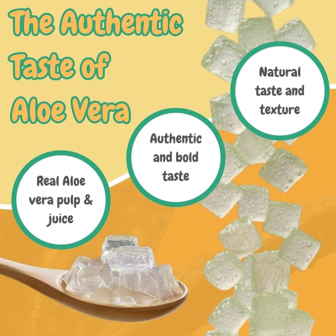 VISVITA Aloe Vera Juice with Real Pulp Mango | Digestive Health Hydration &amp Energy Boost | No Artificial Colors 16.9 oz (Pack of 20)