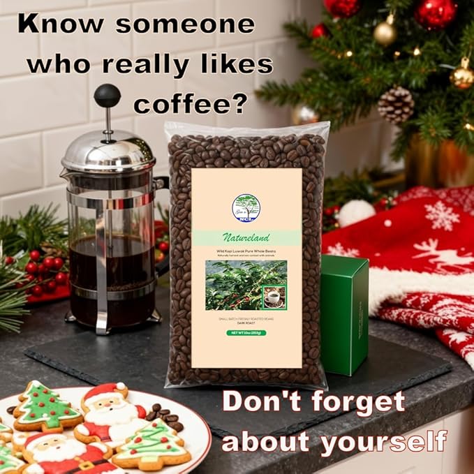 Gate to Nature Wild Civet Arabica Beans Dark Roast 10oz Freshly Made Gourmet Kopi Luwak Coffee Gifts (Gold Label) Luxury Kopi Luwak Coffee Beans Sourced from the best regions of Vietnam Ethically pr