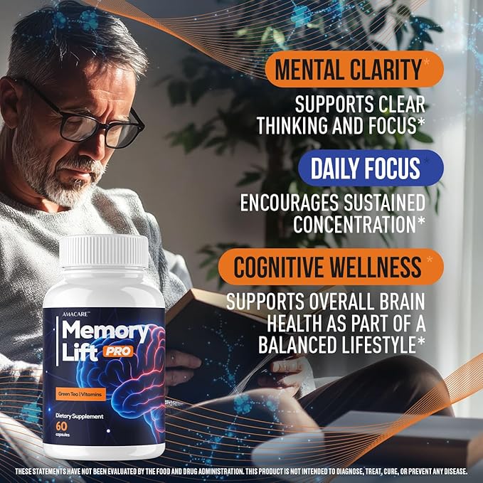 (3 Pack) MemoryLift Pro Capsules – Advanced MemoryLiftPro Pills Reviews Support Formula All Natural Premium Health and Wellness 180 Capsules for 3 Months