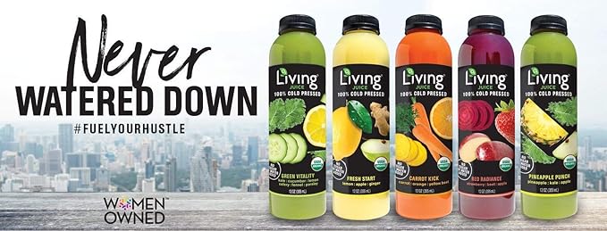 O2 Living Juice Cold Pressed Drink - Fresh Start Organic Juice Variety Pack - No Added Sugars or Water Naturally Sweetened from Fruits Rich in Nutrients &amp Vitamins - 12oz (6-Pack) + 4oz (5-Pack)