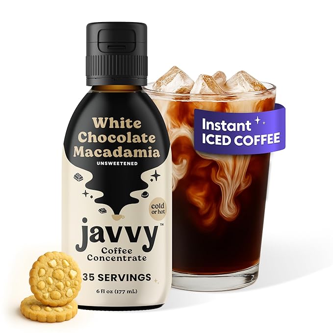 Coffee Concentrate - Limited Release Flavors - Cold Brew Coffee Perfect for Hot or Iced Instant Coffees Hot Drinks Cold Brew Concentrate 35 Servings - White Chocolate Macadamia