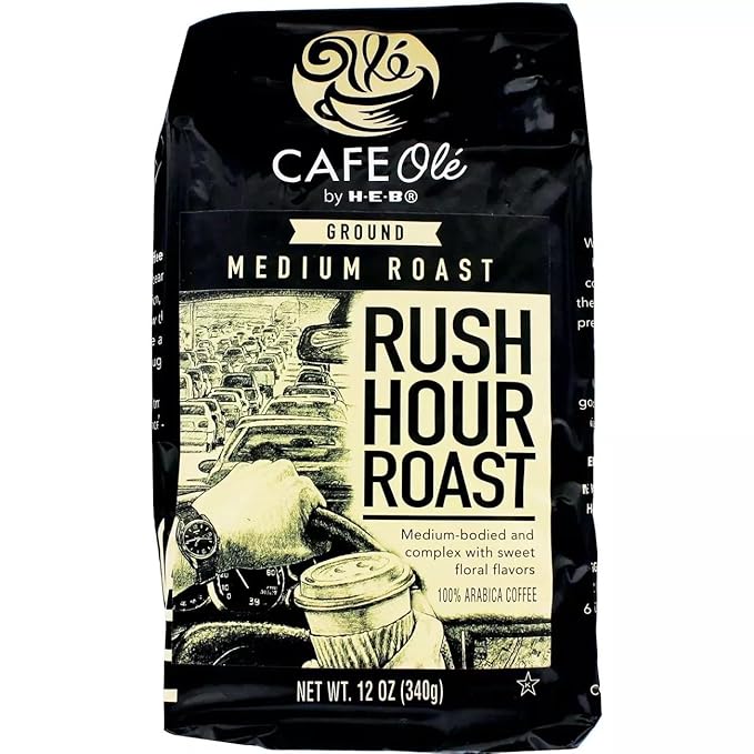CAFE Olé by H‑E‑B Rush Hour Medium Roast Ground Coffee 12 oz 2 bags
