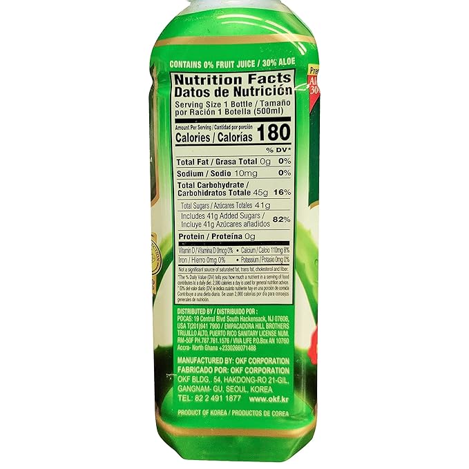 OFK Aloe Vera King Aloe Vera Drink Original 16.9 Oz (Pack of 6)