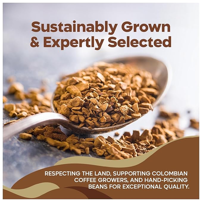 Juan Valdez Freeze-Dried Instant Coffee Bundle - Dulce de leche (3.5 oz) &amp Vanilla Cinnamon (3.35 oz) Flavors | 100% Colombian Arabica Beans | Smooth &amp Aromatic - Premium Colombian Coffee | 2