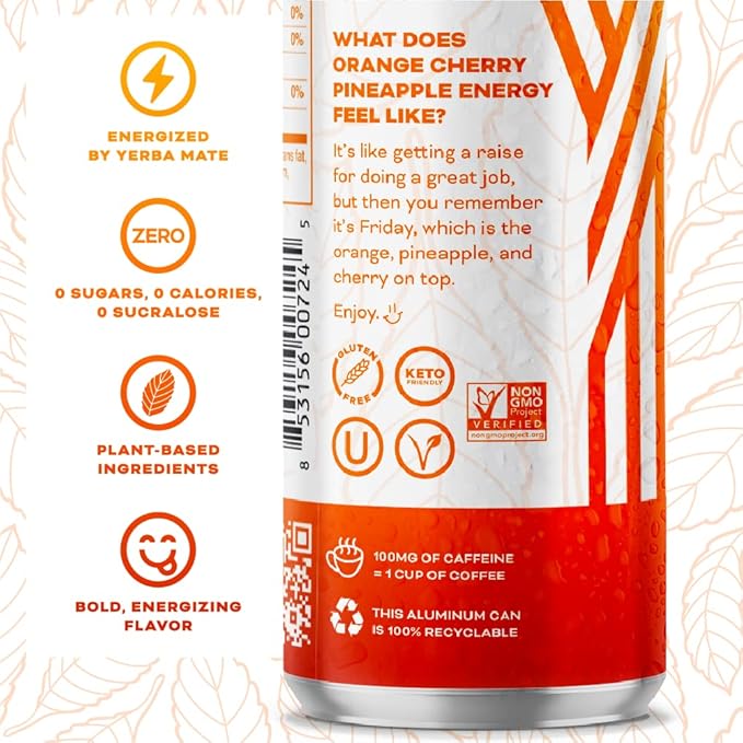 Yerbaé Energy Seltzer &amp Beverage Bundle - 16oz &amp 12oz Variety 24-Pack 0 Sugar 0 Calories 0 Carbs Energized by Yerba Mate &amp Plant-Based