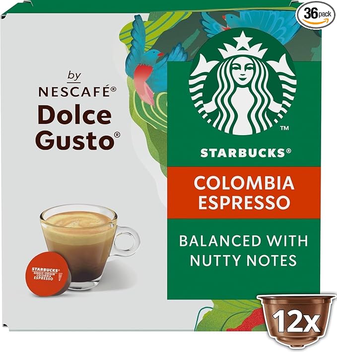Nescafe Dolce Gusto Starbucks Colombia Espresso x 3 Boxes (36 Capsules) 36 Drinks