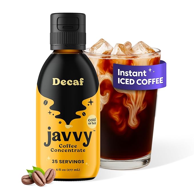 Coffee Concentrate - Cold Brew Coffee Perfect for Hot or Iced Instant Coffees Hot Drinks Cold Brew Concentrate 35 Servings - Original Decaf
