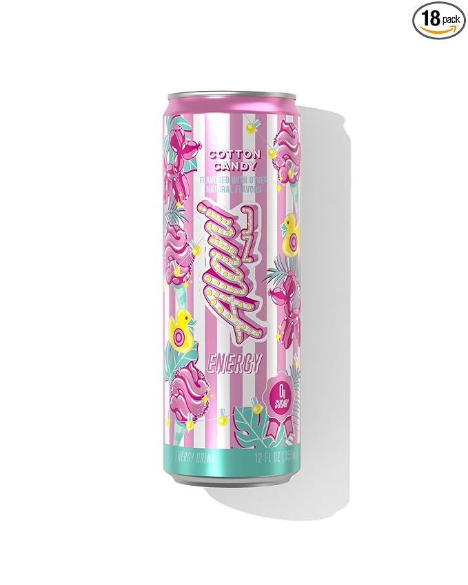 Alani Cotton Candy Blue Slush &amp Sherbet Swirl Energy Drinks Variety (18 Cans) Sugar Free Low Calorie Energy Drinks - Pre Workout Performance Zero Sugar 12 Fl Oz Cans