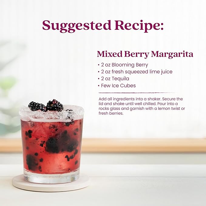 Smartfruit Blooming Berry + Antioxidants – 100% Real Fruit Purée with Strawberries Blueberries Raspberries – Great for Smoothies Juice Yogurt Cocktails Teas &amp More – High in Vitamin A &amp