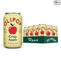 OLIPOP Prebiotic Soda Pop Crisp Apple Pantry Pack Packed with Prebiotics Fiber and Botanicals Gluten Free GMO Free 12oz (12-Cans)