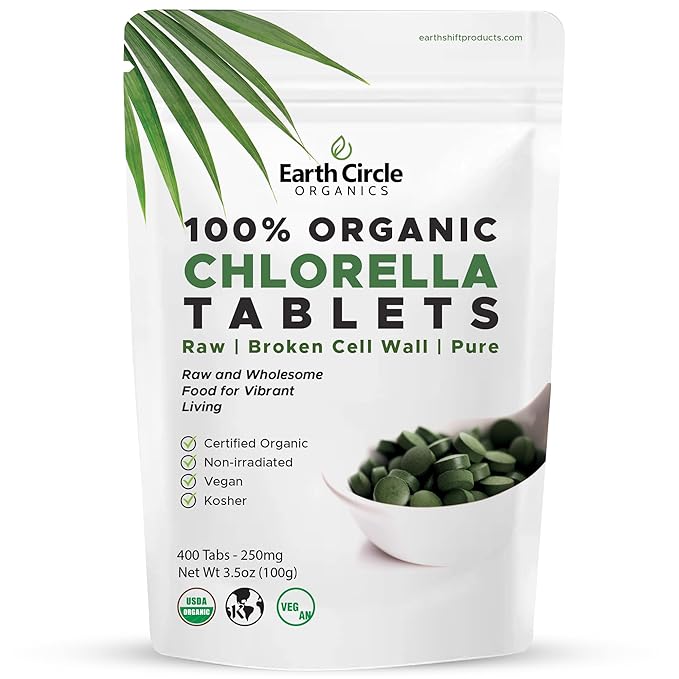 Coconut Water Powder (8oz) with Chlorella Supplement Bundle – Vegan Hydration &amp Wellness Support No Additives