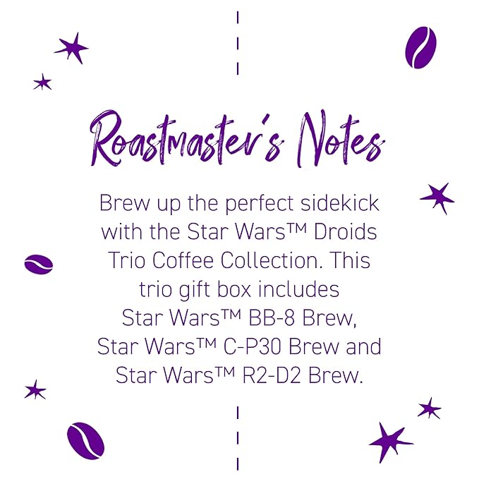 Joffrey's Coffee - Droids™ Trio Collection STAR WARS Licensed Coffee Collection Artisan Medium Roast Brew or French Press (Ground 11oz)