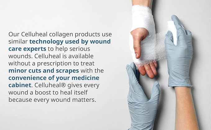 Cellufil Collagen Particles for Advanced Wound Care - 10 Vials - 100% Non-Hydrolyzed Bovine Collagen for Tissue Regeneration First Aid &amp Minor Bleeding