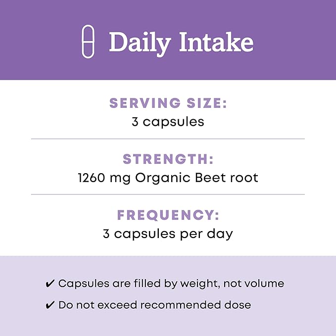 Oregon's Wild Harvest Organic Beet Root Capsules – 90 Vegan Capsules – USDA Certified Organic Beet Root Powder – Non-GMO Gluten-Free Dairy-Free Soy-Free – Grown in North America – Made in The USA