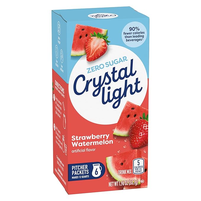 Crystal Light Strawberry Watermelon Drink Mix 12-Quart Box (Pack of 10)