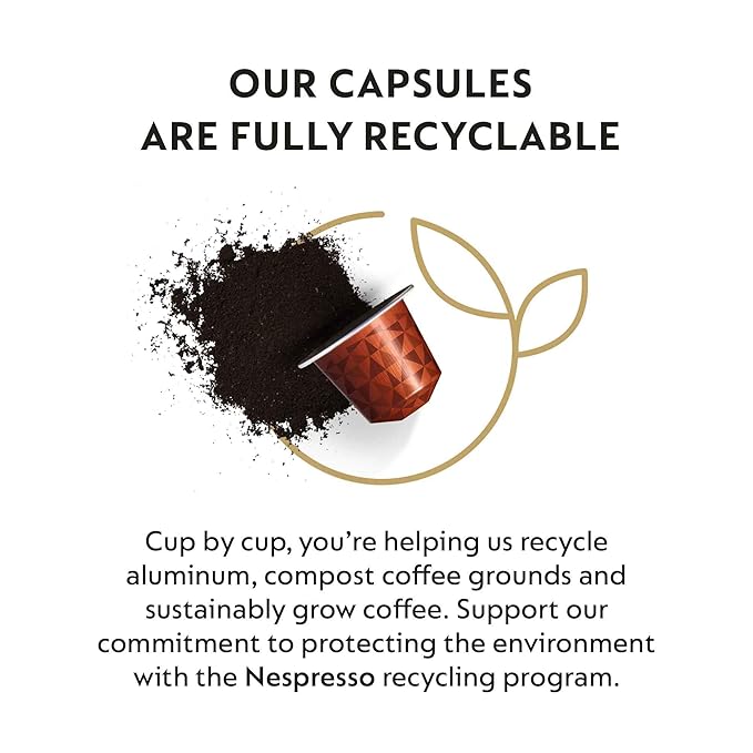 Nespresso Capsules Original Line Cape Town Envivo Lungo Dark Roast Espresso Coffee Pods 50 Count Coffee Pods