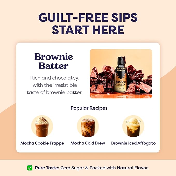Coffee Concentrate - Limited Release Flavors - Cold Brew Coffee Perfect for Hot or Iced Instant Coffees Hot Drinks Cold Brew Concentrate 35 Servings - Brownie Batter