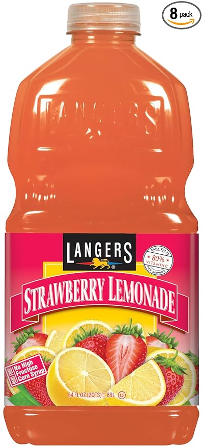 Langers Strawberry Lemonade 64 fl oz (Pack of 8)