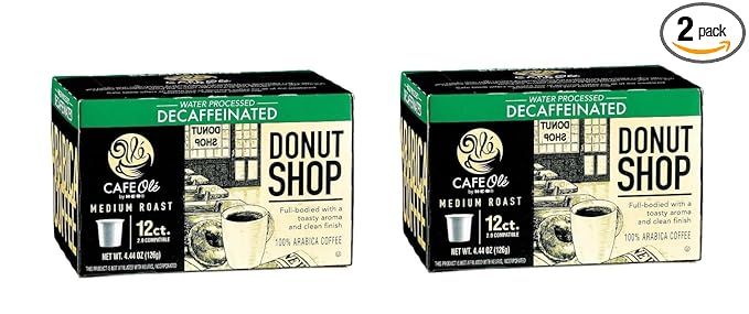 Cafe Ole HEB Single Serve Coffee Pods 12 count - 2 boxes (Donut Shop Decaf)