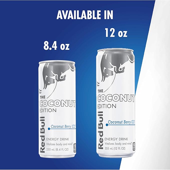 Red Bull Coconut Edition Energy Drink Coconut Berry with 80mg Caffeine plus Taurine &amp B Vitamins 8.4 Fl Oz Pack of 12 Cans