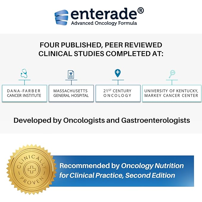 enterade Advanced Oncology Mixed Berry 12 Pack Clinically Proven Formula to Reduce GI Side Effects Chemotherapy Must Haves for Women and Men Chemo Supportive Care Beverage Liquid 8 oz Bottles