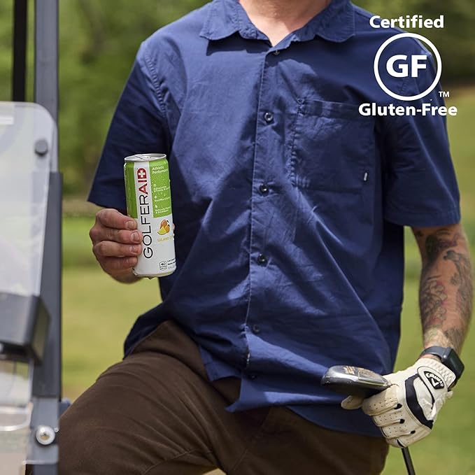 GOLFERAID Performance Blend Up Your Golf Game No Caffeine Glucosamine Turmeric MSM CoQ10 B-Complex BCAAs and Electrolytes 40 Calories 100% Clean Paleo Vegan 12 Fl Oz (Pack of 12)