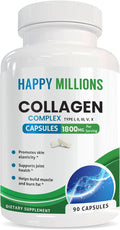 Collagen Complex | Supports Skin Hair Nails &amp Joint Health | Boosts Hydration Elasticity &amp Strength | 90 Capsules