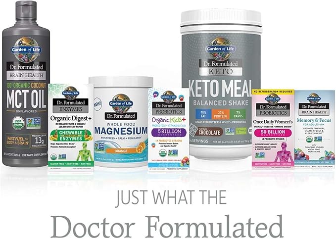 Garden of Life Dr. Formulated Organic Brain Health Memory &amp Focus for Adults 40+ 60 Tablets