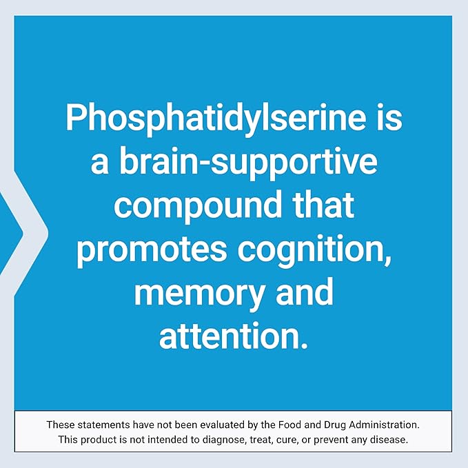 Life Extension PS Caps phosphatidylserine for Cognitive Performance Gluten-Free Non-GMO Vegetarian 100 Capsules