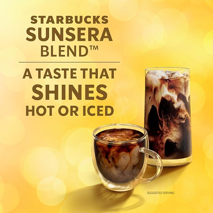 STARBUCKS SUNSERA BLEND Blonde Roast Keurig Coffee Pods K-Cups Smooth Blend Arabica Coffee Light Roast Citrus &amp Toasted Almond Notes 120 g
