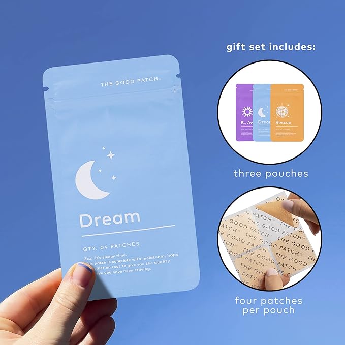 The Good Patch Daily Balance Patches - Awake B12 for Energy Rescue for Recovery and Dream for Sleep - Plant-Powered (12 Patches)