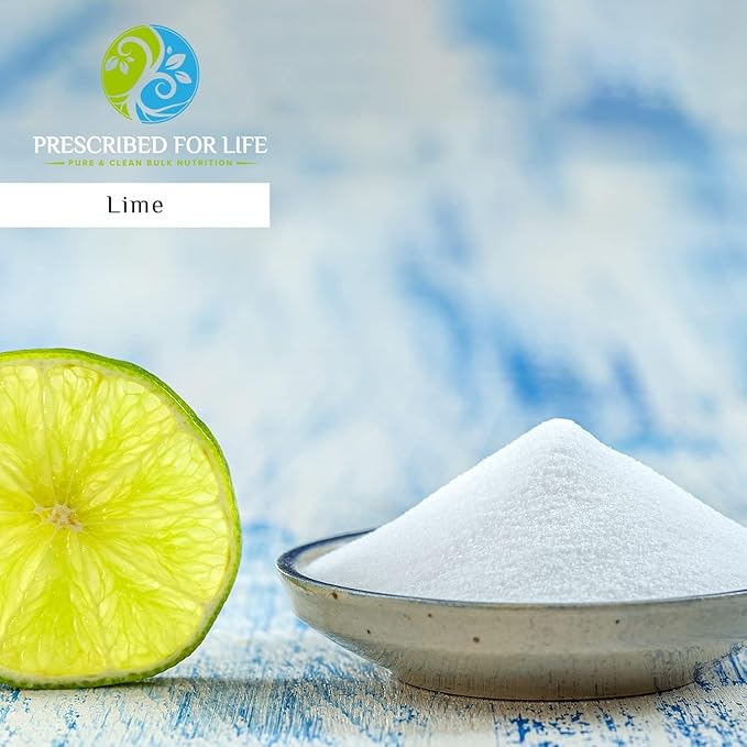 Prescribed for Life Lime Powder Natural &amp Unsweetened Spray Dried Lime Juice Powder Made from Real Limes Vegan Gluten Free Non GMO Reconstitute Ratio 1:2 (10kg / 22lb)