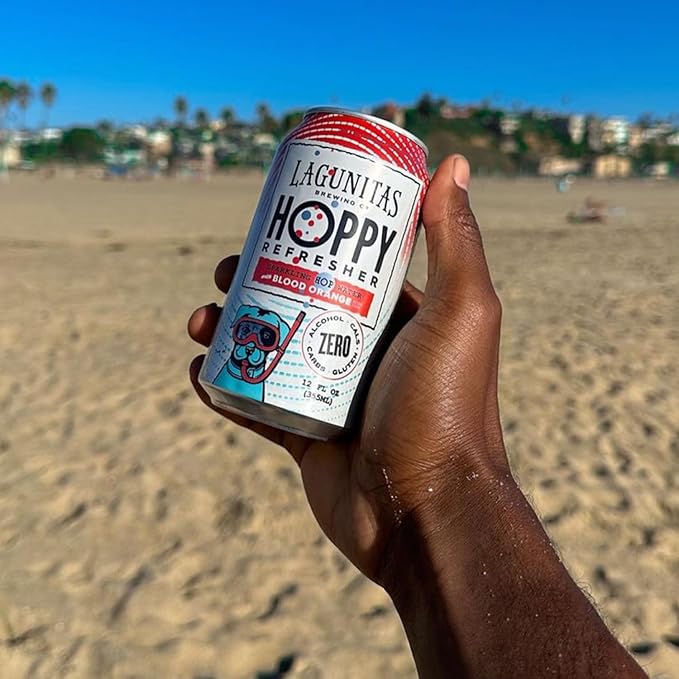 Lagunitas Hoppy Refresher Blood Orange 36 Pack Non-Alcoholic Hop Water Drink | Refreshing Alcoholic Brew Substitute | 12oz Cans 0.0% ABV