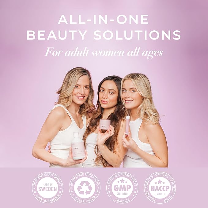 Swedish Collagen - Hydrolyzed Marine Collagen 10000 mg Powder Supplement - Pack of 300 g 30 Day Supply | Pure Peptide for Healthy Hair Skin Nails &amp Joints I 100% Natural &amp Gluten Free | Su