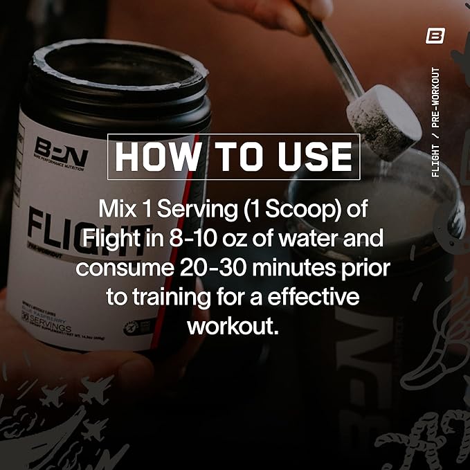 BARE PERFORMANCE NUTRITION BPN Flight Pre Workout Supports Energy and Mental Focus Improved Endurance &amp Muscle Pumps with CarnoSyn® Beta Alanine Strawberry Kiwi 30 Servings
