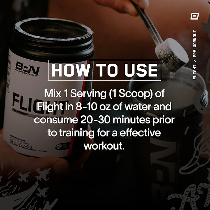 BARE PERFORMANCE NUTRITION BPN Flight Pre Workout Supports Energy and Mental Focus Improved Endurance &amp Muscle Pumps with CarnoSyn® Beta Alanine Prickly Pear 30 Servings