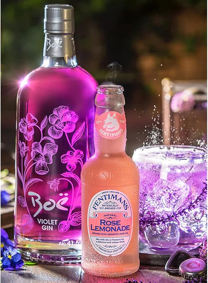Fentimans Botanically Brewed Classic Rose Lemonade Sparkling Soda 9.3 fl oz Bottles – Premium Craft Soda/Mixer for Cocktails &amp Refreshing Drinks