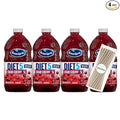 Ocean Spray Diet Cran Cherry Juice Drink 64 fl oz Plastic Bottle 4 Pack + 15 Sugarcane Disposable Straws by KOOL8SHOP Infinite Deals