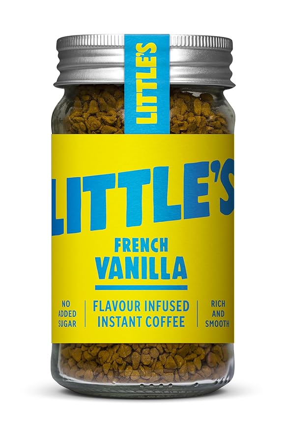 Little’s Flavored Instant Coffee The Sweet Set – Double Chocolate Creamy Caramel French Vanilla – No Added Sugar Freeze-Dried Instant Coffee 3 x 1.76 oz Jars Total 42 Servings