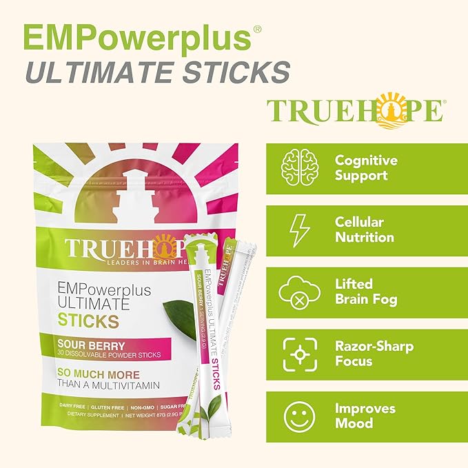 Multivitamin Nootropic Pouches with Inositol - Once-Per-Day EMPowerplus Ultimate Sticks - 30 Count (Sour Berry)