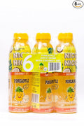 Niconico juice drink with nata de coco 30% fruit juice (16.9 floz 6 Pack) (6 Pineapple)